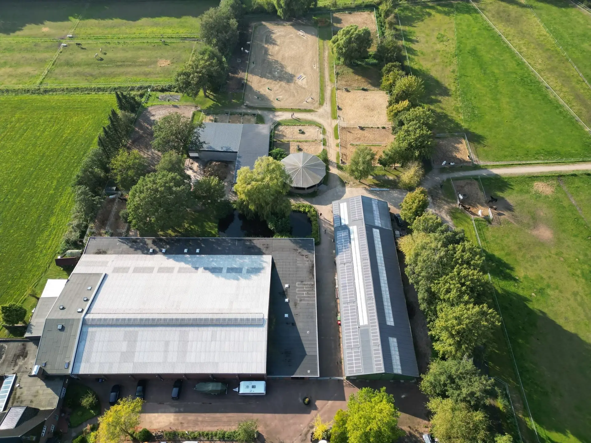 Luftbild der Reitanlage